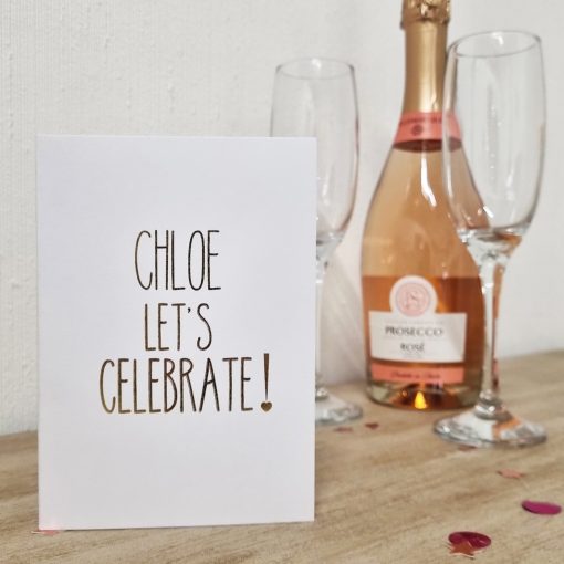 Personalised Let's Celebrate Card